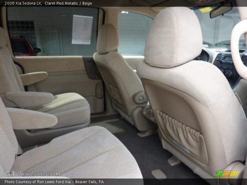 Claret Red Metallic / Beige 2008 Kia Sedona LX