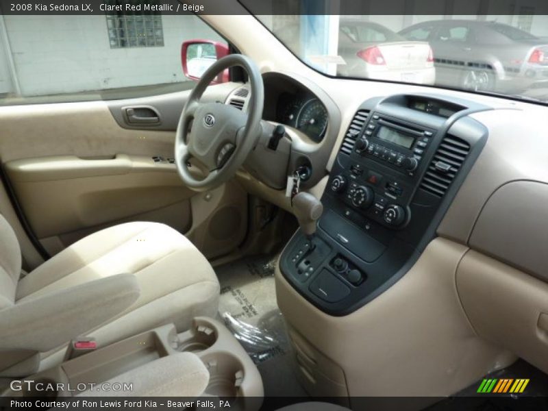Claret Red Metallic / Beige 2008 Kia Sedona LX