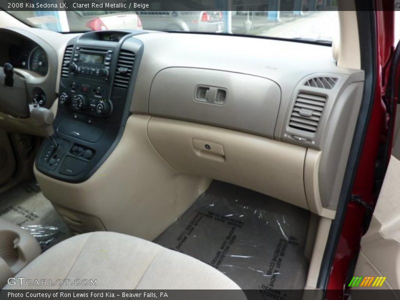 Claret Red Metallic / Beige 2008 Kia Sedona LX