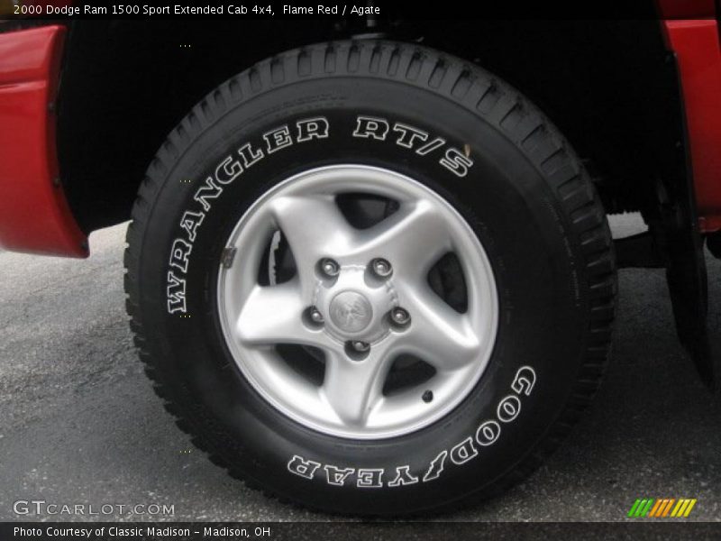 Flame Red / Agate 2000 Dodge Ram 1500 Sport Extended Cab 4x4