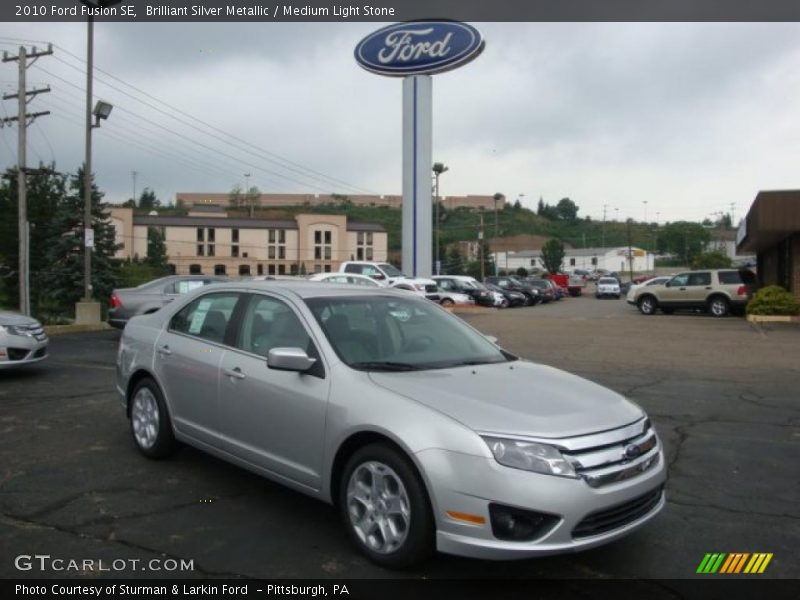 Brilliant Silver Metallic / Medium Light Stone 2010 Ford Fusion SE