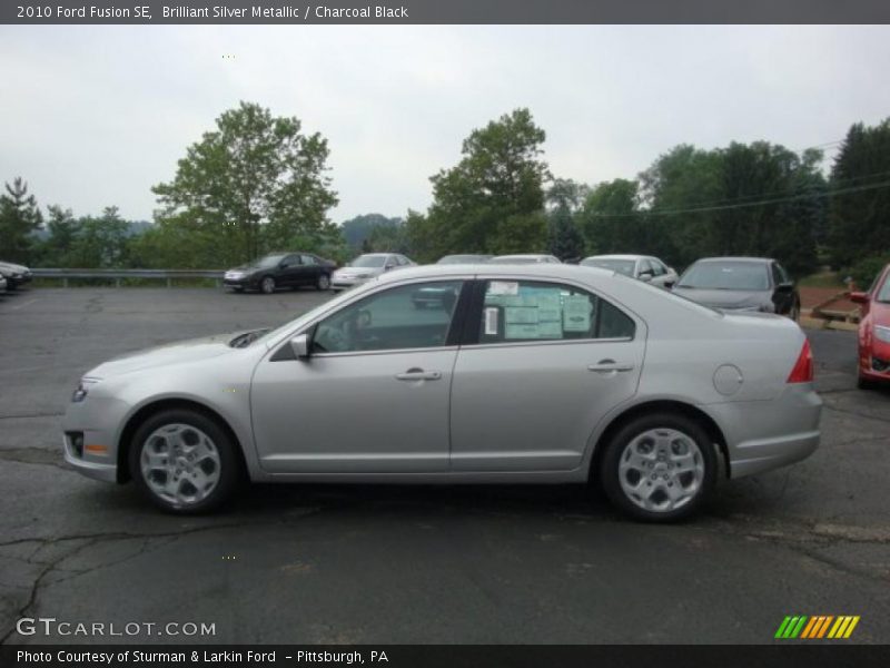 Brilliant Silver Metallic / Charcoal Black 2010 Ford Fusion SE