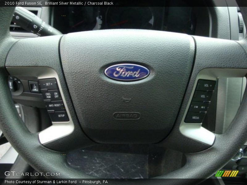 Brilliant Silver Metallic / Charcoal Black 2010 Ford Fusion SE