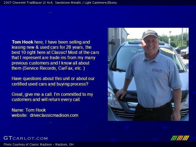 Sandstone Metallic / Light Cashmere/Ebony 2007 Chevrolet TrailBlazer LS 4x4