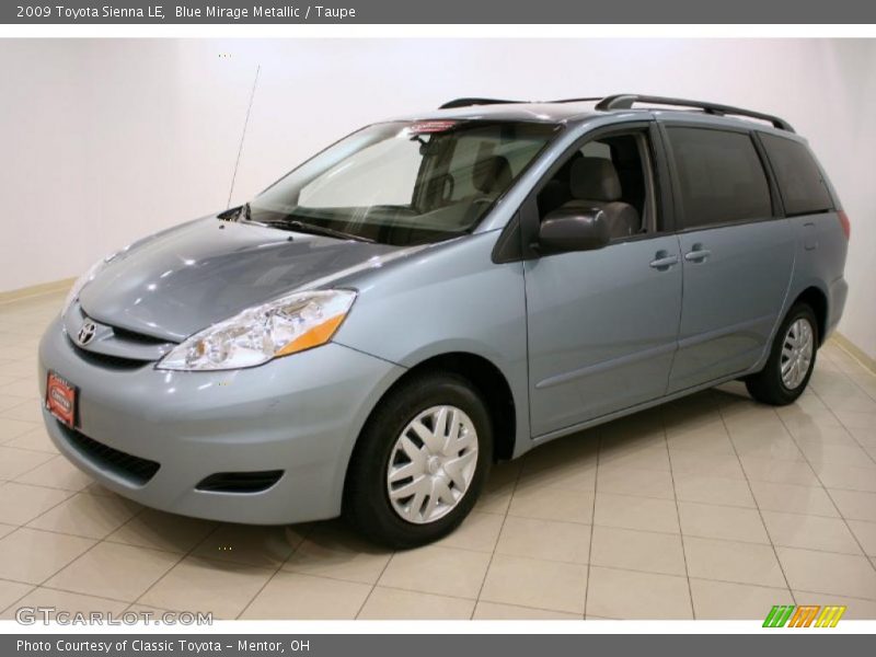 Blue Mirage Metallic / Taupe 2009 Toyota Sienna LE