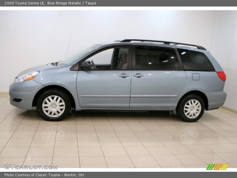 Blue Mirage Metallic / Taupe 2009 Toyota Sienna LE