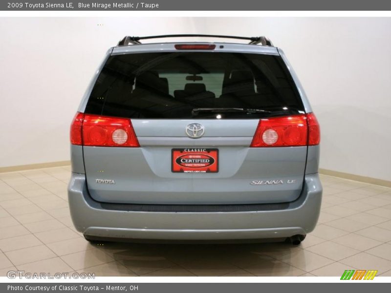 Blue Mirage Metallic / Taupe 2009 Toyota Sienna LE