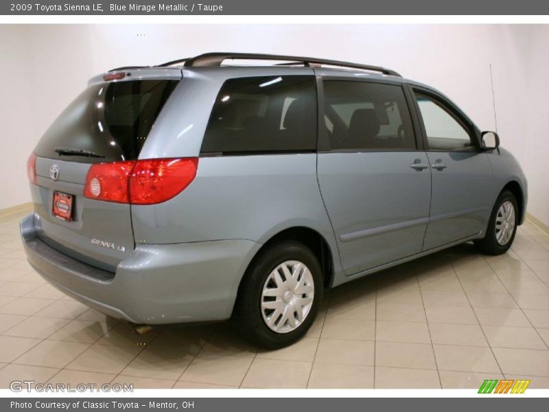 Blue Mirage Metallic / Taupe 2009 Toyota Sienna LE