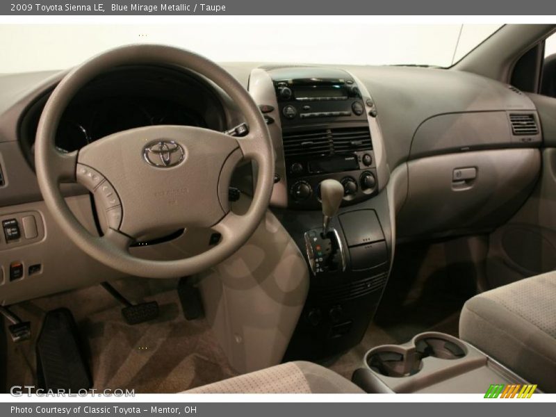 Blue Mirage Metallic / Taupe 2009 Toyota Sienna LE