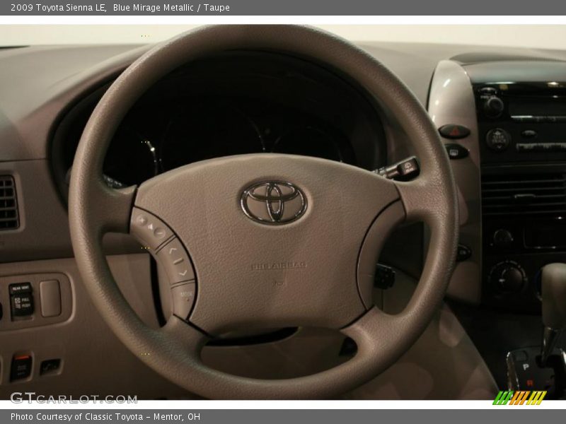 Blue Mirage Metallic / Taupe 2009 Toyota Sienna LE