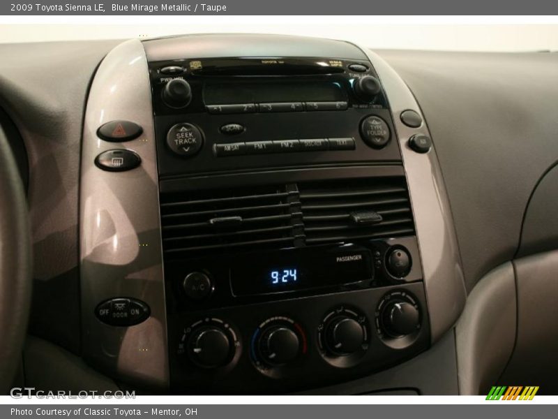 Blue Mirage Metallic / Taupe 2009 Toyota Sienna LE