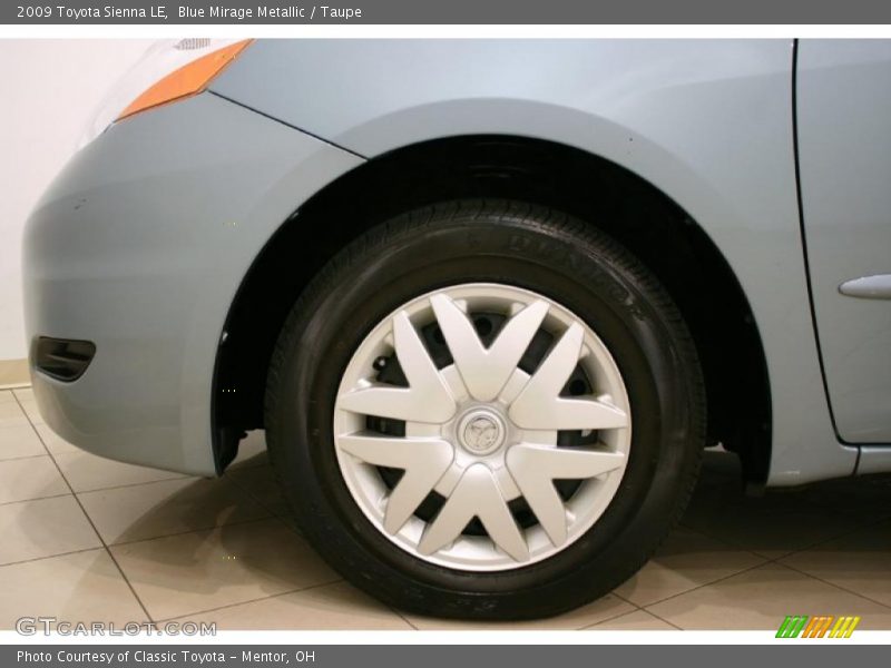 Blue Mirage Metallic / Taupe 2009 Toyota Sienna LE