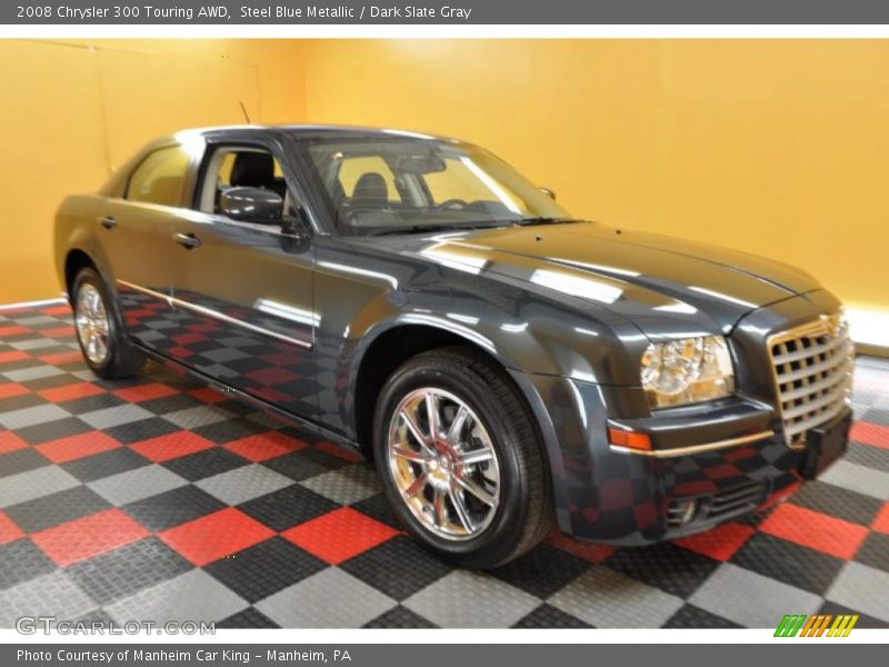 Steel Blue Metallic / Dark Slate Gray 2008 Chrysler 300 Touring AWD