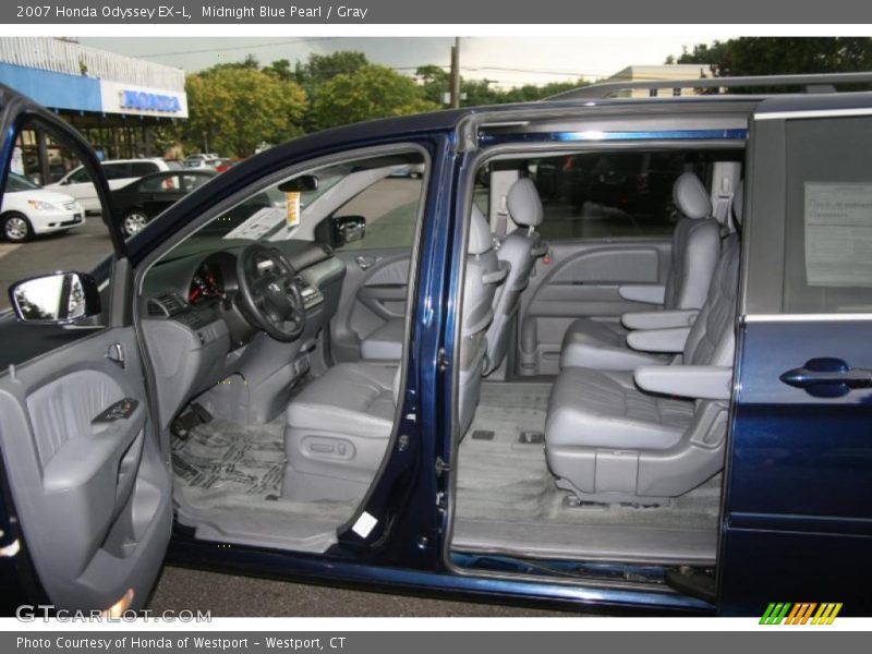 Midnight Blue Pearl / Gray 2007 Honda Odyssey EX-L