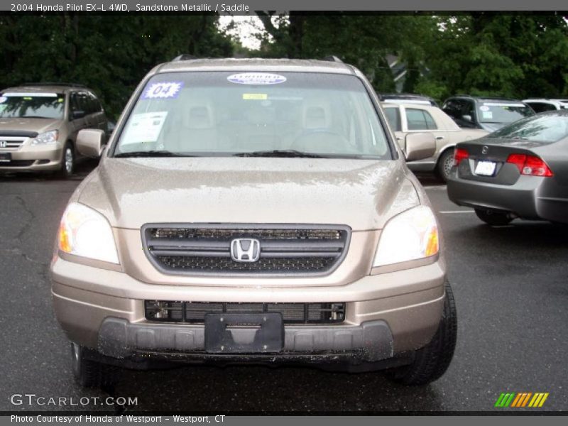 Sandstone Metallic / Saddle 2004 Honda Pilot EX-L 4WD