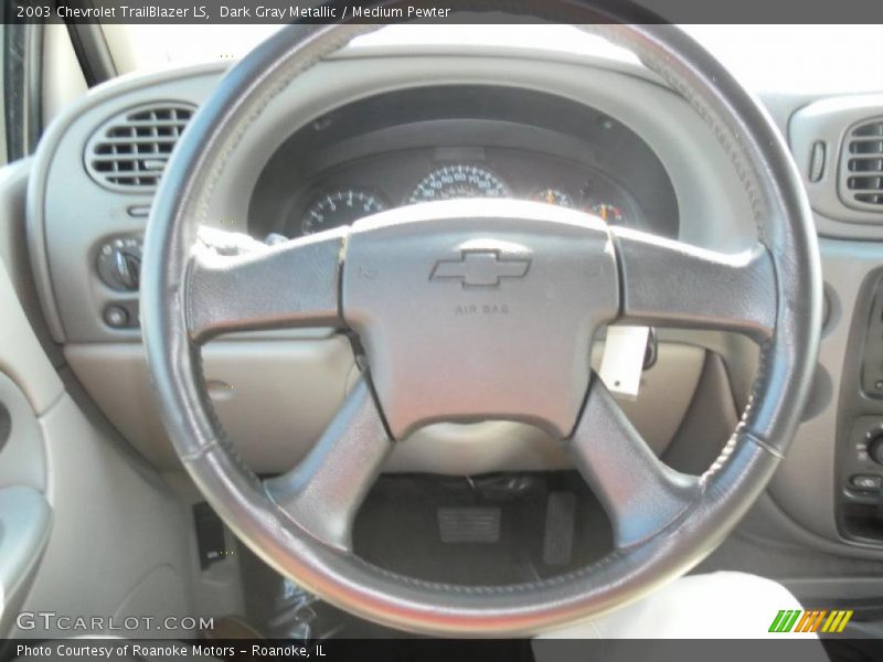 Dark Gray Metallic / Medium Pewter 2003 Chevrolet TrailBlazer LS