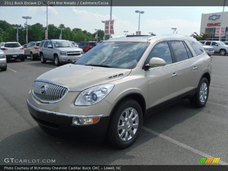Gold Mist Metallic / Cashmere/Cocoa 2011 Buick Enclave CXL