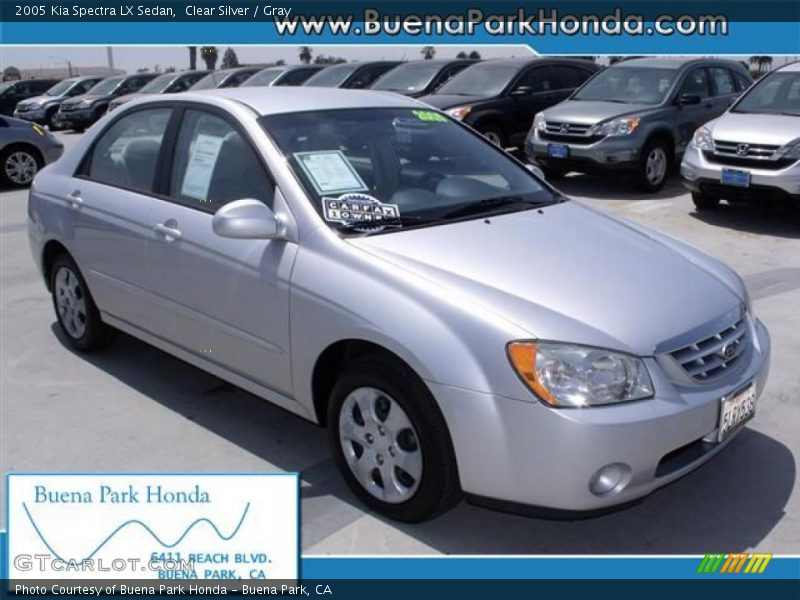 Clear Silver / Gray 2005 Kia Spectra LX Sedan