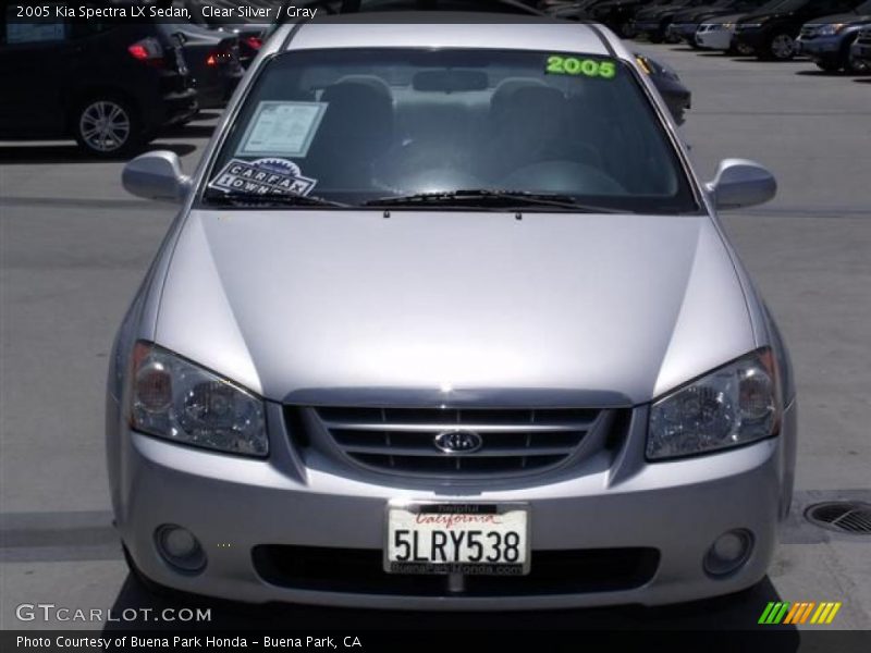 Clear Silver / Gray 2005 Kia Spectra LX Sedan