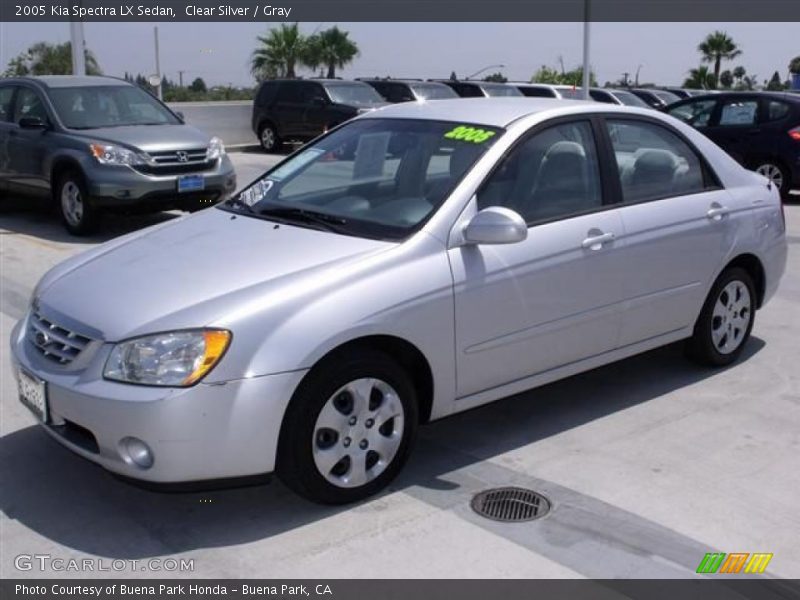 Clear Silver / Gray 2005 Kia Spectra LX Sedan