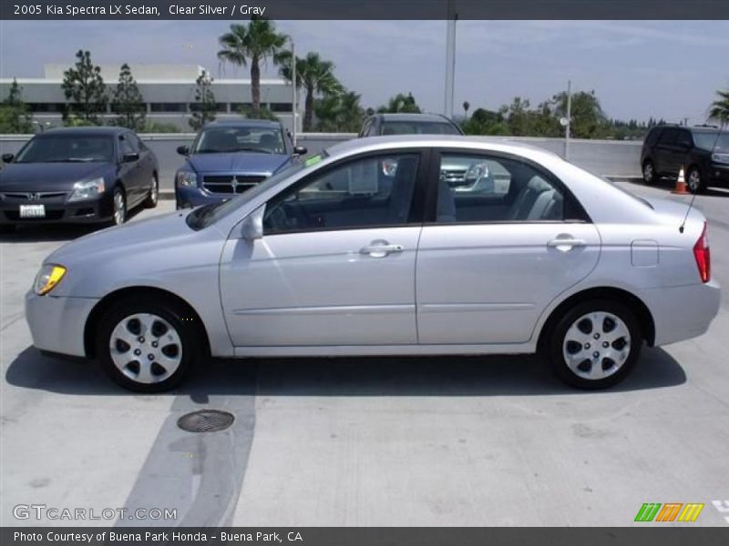 Clear Silver / Gray 2005 Kia Spectra LX Sedan