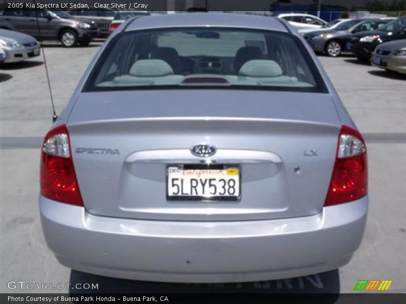 Clear Silver / Gray 2005 Kia Spectra LX Sedan