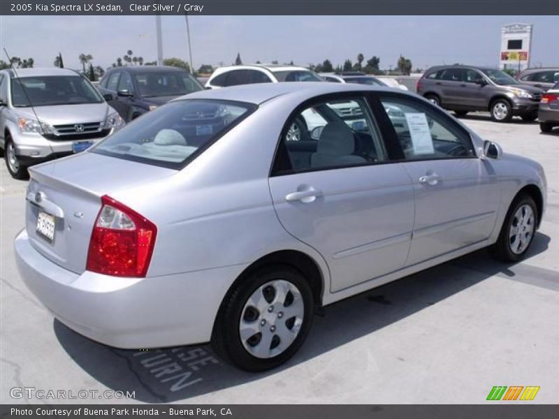 Clear Silver / Gray 2005 Kia Spectra LX Sedan