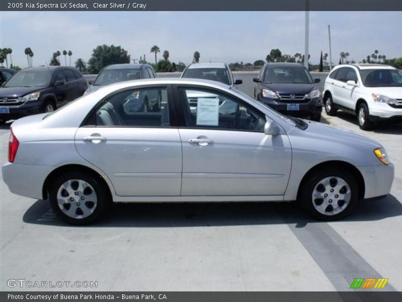 Clear Silver / Gray 2005 Kia Spectra LX Sedan