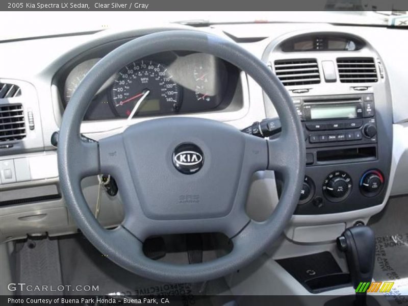 Clear Silver / Gray 2005 Kia Spectra LX Sedan