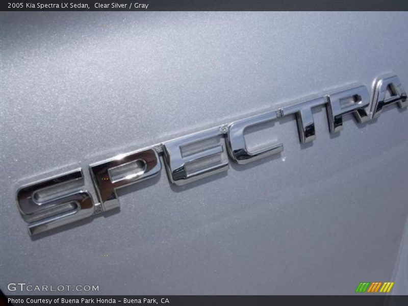 Clear Silver / Gray 2005 Kia Spectra LX Sedan