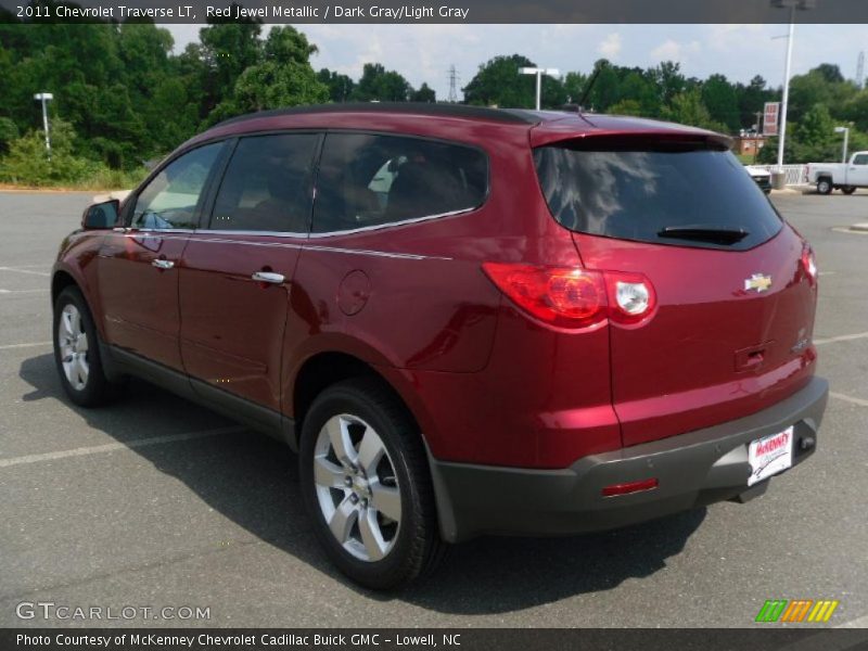 Red Jewel Metallic / Dark Gray/Light Gray 2011 Chevrolet Traverse LT