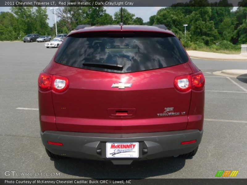 Red Jewel Metallic / Dark Gray/Light Gray 2011 Chevrolet Traverse LT