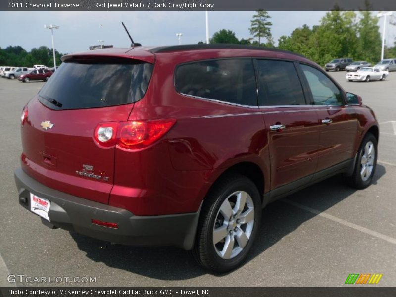Red Jewel Metallic / Dark Gray/Light Gray 2011 Chevrolet Traverse LT