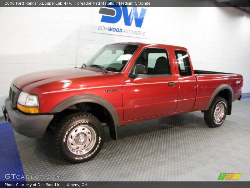 Toreador Red Metallic / Medium Graphite 2000 Ford Ranger XL SuperCab 4x4