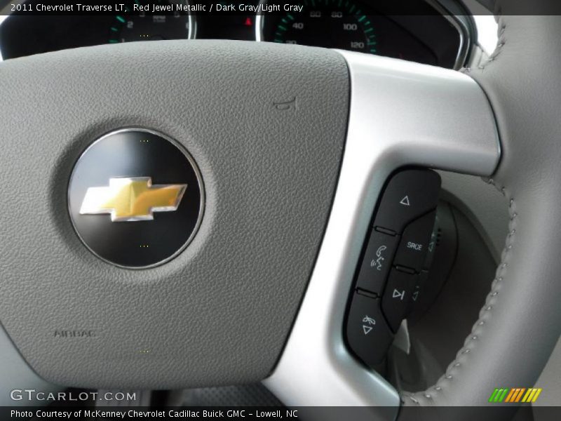 Red Jewel Metallic / Dark Gray/Light Gray 2011 Chevrolet Traverse LT