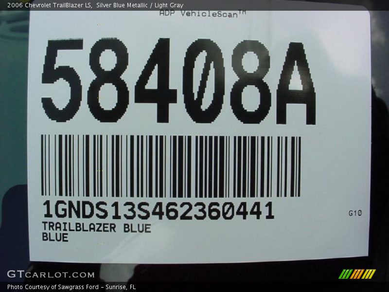 Silver Blue Metallic / Light Gray 2006 Chevrolet TrailBlazer LS