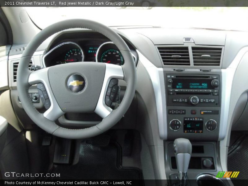 Red Jewel Metallic / Dark Gray/Light Gray 2011 Chevrolet Traverse LT