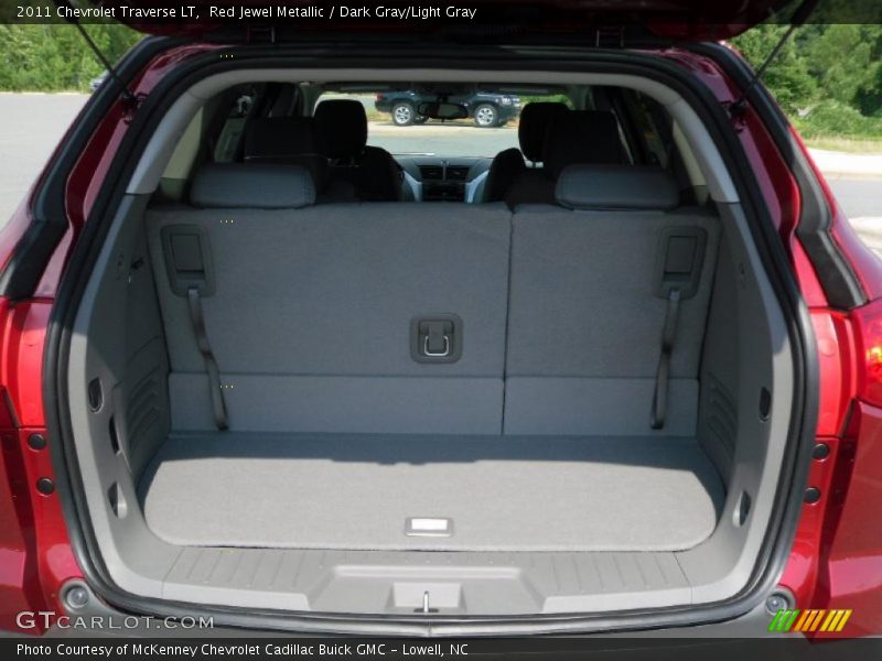 Red Jewel Metallic / Dark Gray/Light Gray 2011 Chevrolet Traverse LT