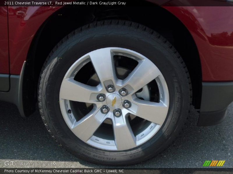 Red Jewel Metallic / Dark Gray/Light Gray 2011 Chevrolet Traverse LT