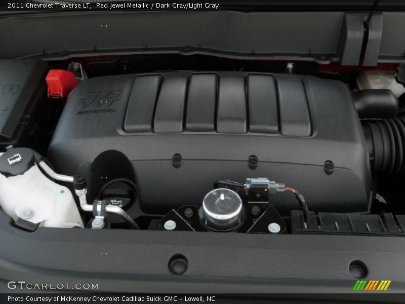 Red Jewel Metallic / Dark Gray/Light Gray 2011 Chevrolet Traverse LT