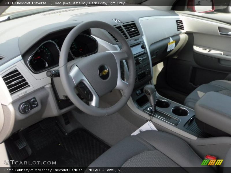 Red Jewel Metallic / Dark Gray/Light Gray 2011 Chevrolet Traverse LT