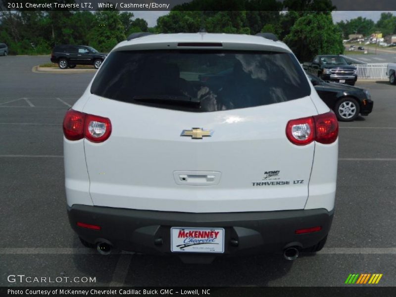 White / Cashmere/Ebony 2011 Chevrolet Traverse LTZ