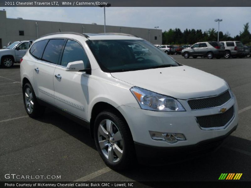 White / Cashmere/Ebony 2011 Chevrolet Traverse LTZ