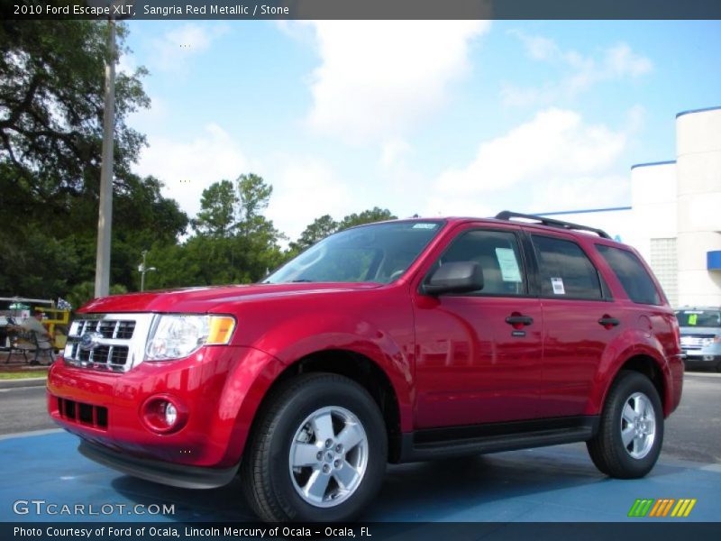 Sangria Red Metallic / Stone 2010 Ford Escape XLT