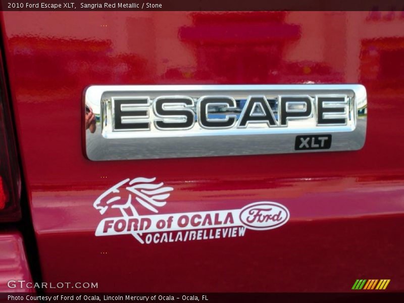 Sangria Red Metallic / Stone 2010 Ford Escape XLT