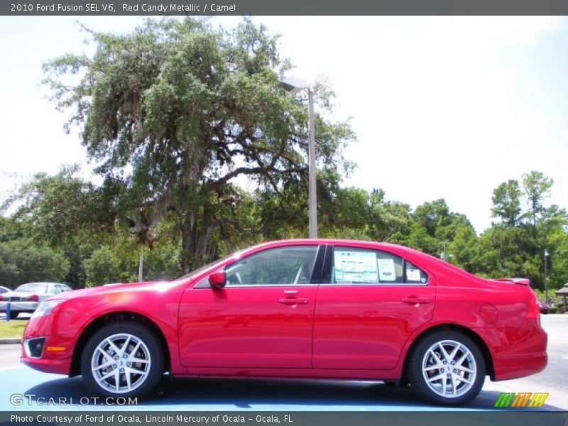 Red Candy Metallic / Camel 2010 Ford Fusion SEL V6