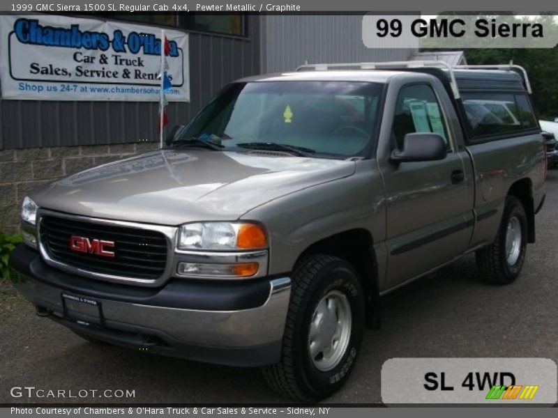 Pewter Metallic / Graphite 1999 GMC Sierra 1500 SL Regular Cab 4x4