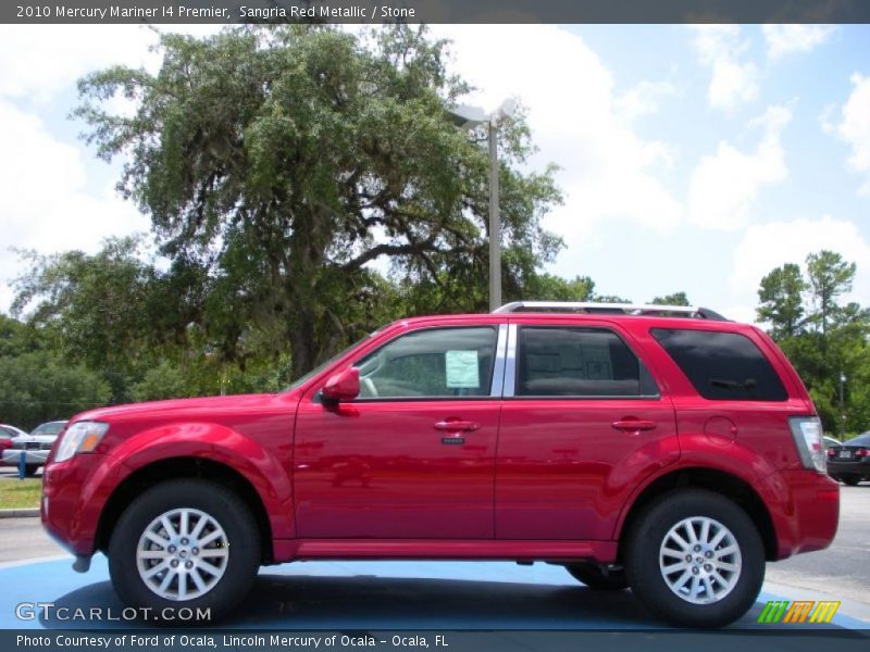 Sangria Red Metallic / Stone 2010 Mercury Mariner I4 Premier