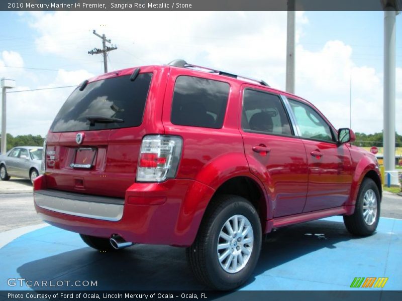 Sangria Red Metallic / Stone 2010 Mercury Mariner I4 Premier