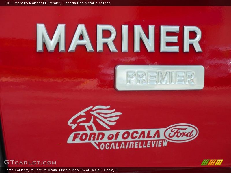 Sangria Red Metallic / Stone 2010 Mercury Mariner I4 Premier